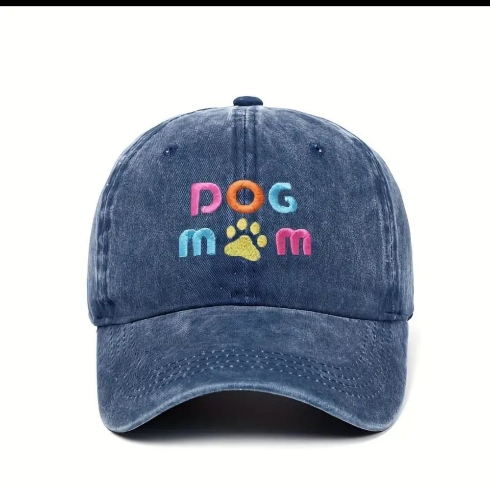 Colorful claw print print retro washed baseball cap, adjustable women's cap